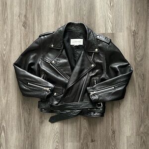 Vintage Made in USA Jonathon Paris Luxurious Black Leather Biker Jacket
